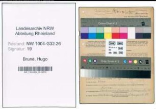 Entnazifizierung Hugo Brune , geb. 17.02.1899 (Chemiearbeiter)