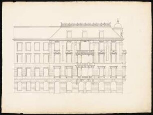 Wohn- und Geschäftshaus der Parochialgemeinde in der Klosterstraße, Berlin-Mitte: Ansicht vom Kirchhof