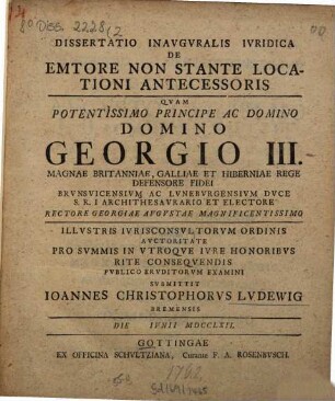 Diss. inaug. iur. de emtore non stante locationi antecessoris