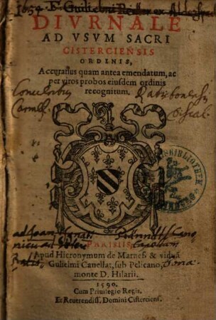 Divrnale Ad Vsvm Sacri Cisterciensis Ordinis