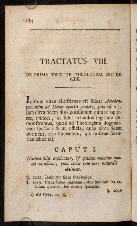184-221, Tractatus VIII. De Prima Virtute Theologica Seu de Fide.