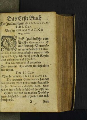 Das Erste Buch Der Italianischen Grammaticae ...