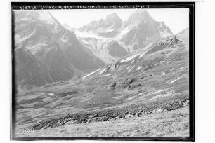 Piz Buin und Kleiner Piz Buin oberhalb vom Val Tuoi aus gesehen
