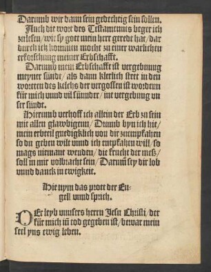 Hie nym das prott der Engell unnd sprich.