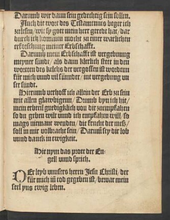 Hie nym das prott der Engell unnd sprich.