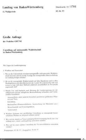 236: Landtag Baden-Württemberg, Beilagen, 1993, Bd. 10
