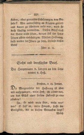 Sechs und dreyßigster Brief - Vierzigster Brief