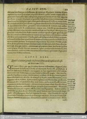 Caput XXXI. Quod Calviniani prorsus Nestoriane sentiant de Sessione Christi ad dexteram Dei