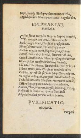 Purificationis Mariae.
