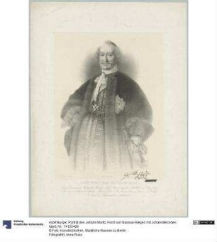 Porträt des Johann Moritz, Fürst von Nassau-Siegen mit Johanniterorden