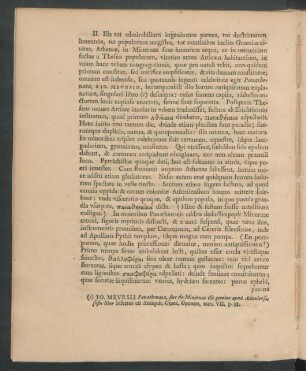 II. [Natalitia Athenarum, [...]]