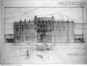 Stegreifprobe - Ansicht der Fassade