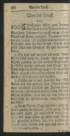 Von der Tauff.