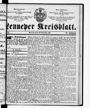 Lenneper Kreisblatt. 1830-1941