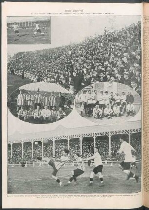 El gran partido internacional del Domingo. - Por la Copa Lipton. - Argentinos v. Uruguayos [Fotografías]