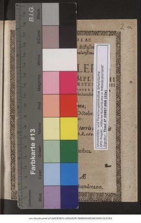 Threnodiae In obitum & sepulturam lectißimae ... Matronae Annae Colerae ... Dn. Marci Gerstenbergii IC. Cancellarii Saxonici In Aula Vinariensi ... Uxoris suavißimae; Quae Vinariae Calendis Octobris pie placideque decessit: Et Drackendorffii religiose terris illata fuit die 7. Mensis eiusdem A.O.R. 1601. : Scriptae Ab amicis & clientibus