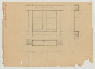 Lenzerwische (Kreis Westprignitz): [Bauernhof am Deich (Rosinscher Hof)]. Fenster (Ansicht, Schnitt)