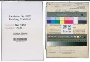 Entnazifizierung Erwin Winter , geb. 22.02.1900 (Direktor)
