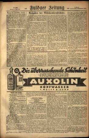 Zweite Ausgabe vom Samstag, den 02. Juli 1927.