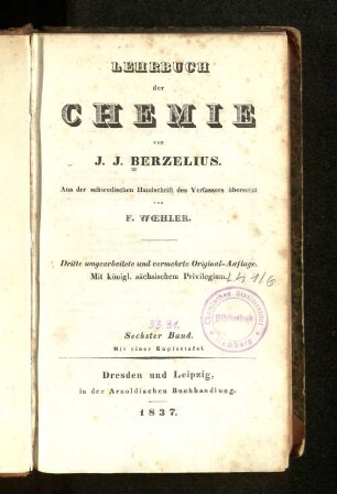 Bd. 6: Lehrbuch der Chemie