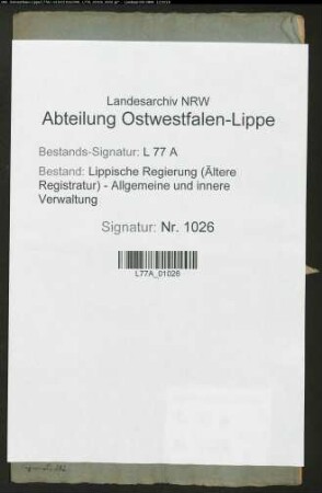 Requisitionen und Strafsachen des Gogerichts im Amt Schieder