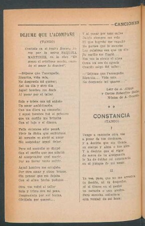 Constancia : (Tango)