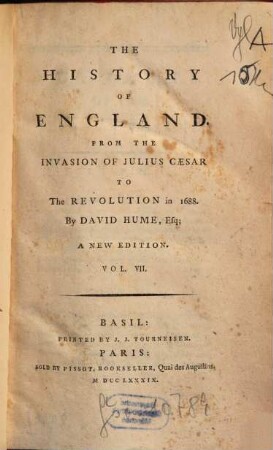The History Of England : From The Invasion Of Julius Caesar To The Revolution in 1688., 7