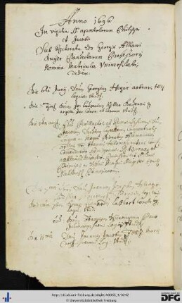[fol. 120] Rektorat Georg Alban Dreyer 1696