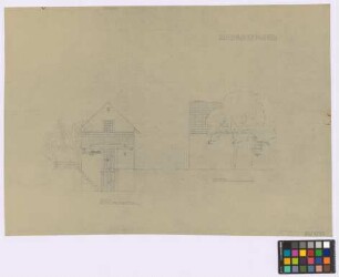 Zarten ([Landkreis Freiburg]): Pfändlerhof. Speicher (West-Seiten-Ansicht, Süd-Giebel-Ansicht)