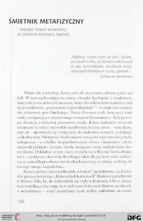 Śmietnik metafizyczny – pamięci Teresy Rudowicz, w czwartą rocznicę śmierci