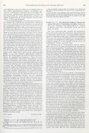 598-599 [Rezension] Pagels, Elaine, The Johannine Gospel in gnostic exegesis