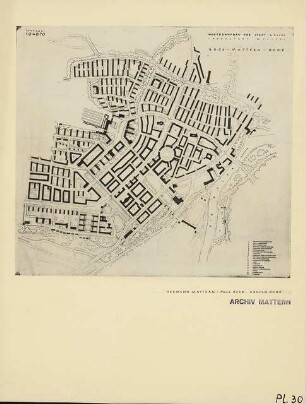 Wiederaufbau Kassel: Lageplan Innenstadt 1:2500