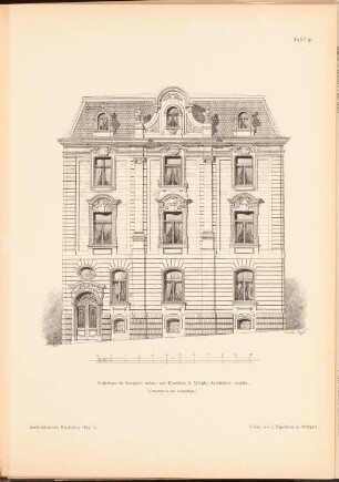 Wohnhaus, Stuttgart: Ansicht (aus: Architekt. Rundschau, hrsg.v. Eisenlohr & Weigle, 1894)