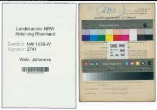 Entnazifizierung Johannes Welz , geb. 18.02.1911 (Architekt)