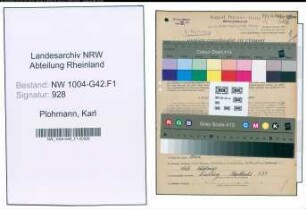 Entnazifizierung Karl Plohmann , geb. 28.02.1901 (Kranfuehrer)