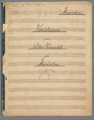 Variationen, Mandoline, Violine (2), Viola, Violoncello, G-Dur - BSB Mus.N. 122,1363-2