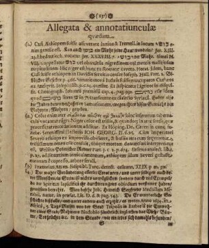Allegata & annotatiunculæ quædam.