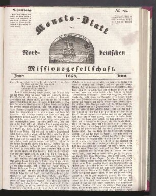 8. Jahrgang. N° 85. Bremen 1858. Januar