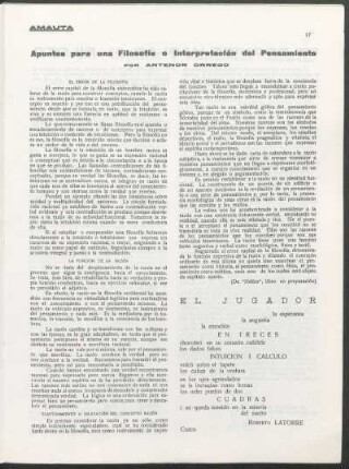 Apuntes para una filosofía o interpretación del pensamiento