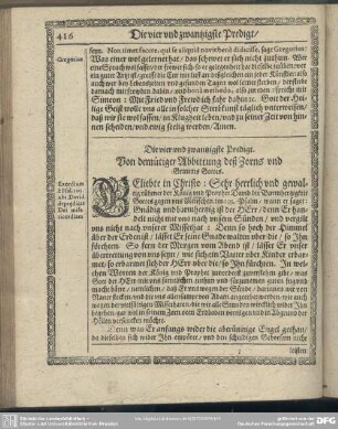 Die vier und zwantzigste Predigt. Von demütiger Abbittung deß Zorns und Grimms Gottes