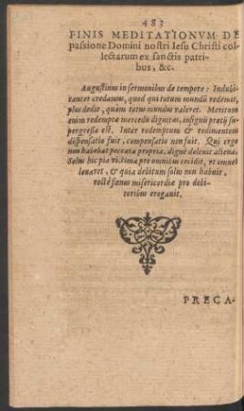 Finis Meditationum De passione Domini nostri Iesu Christi ...