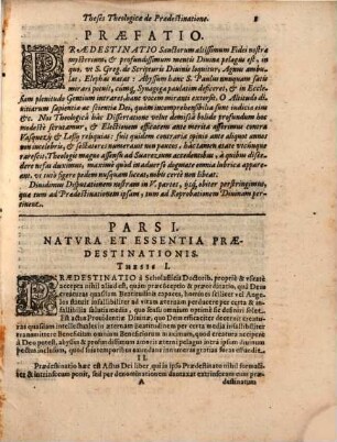Disp. theol. De praedestinatione sanctorum ad gloriam