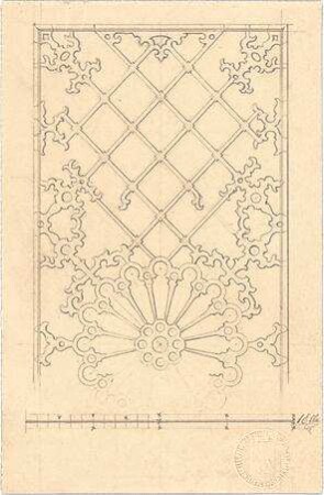 Zocher, Ernst; Architektonische Entwürfe - Gitter (Detail)