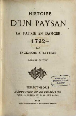 Histoire d'un paysan. 2, La patrie en danger : 1792