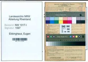 Entnazifizierung Eugen Ebbinghaus , geb. 14.12.1888 (Obermonteur)