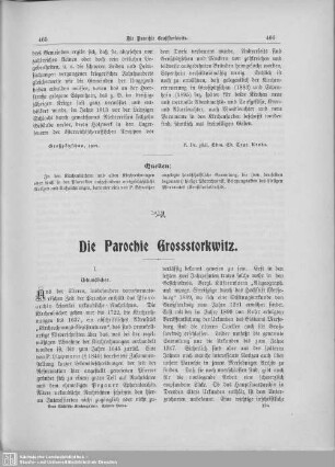 I. Urkundliches