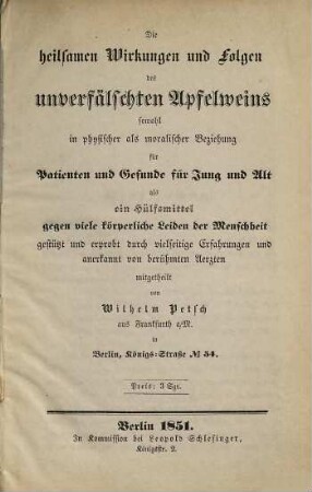 Die heilsamen Wirkungen und Folgen des unverfälschten Apfelweins