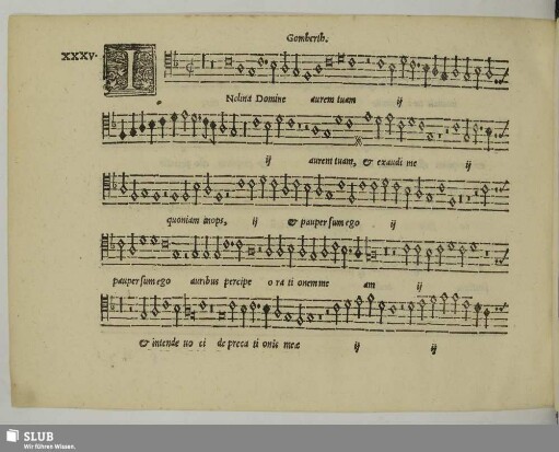XXXV. Gombert, Nicolas: Inclina Domine aurem tuam