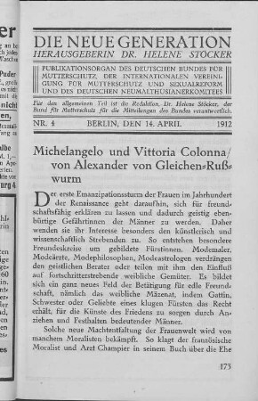 Michelangelo und Vittoria Colonna