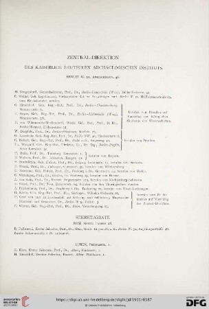 Zentral-Direktion des Kaiserlich Deutschen Archäologischen Instituts